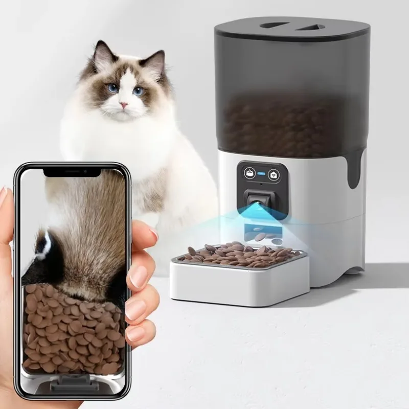 Automatic Pet Feeder - CANBOUN 6L Rotatable HD Camera Smart