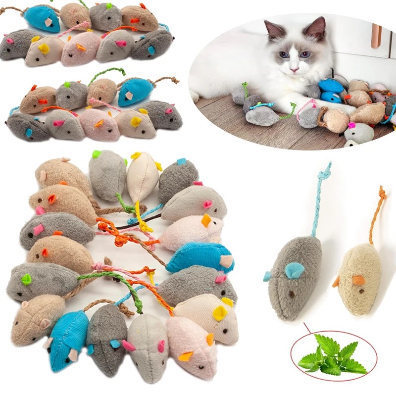Catnip Toys - 3/200pcs Rattle Cat Mouse Toys Also