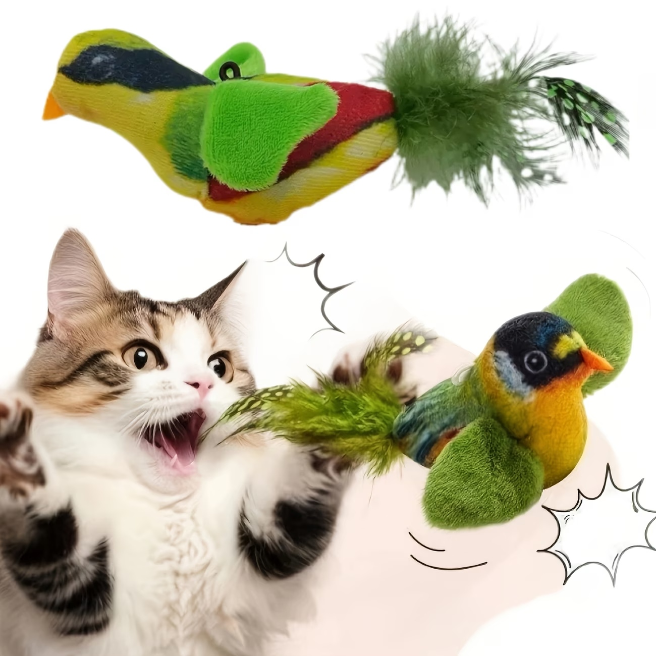 Self-playing Hanging Bird Cat  - Catnip Toys recension och pris