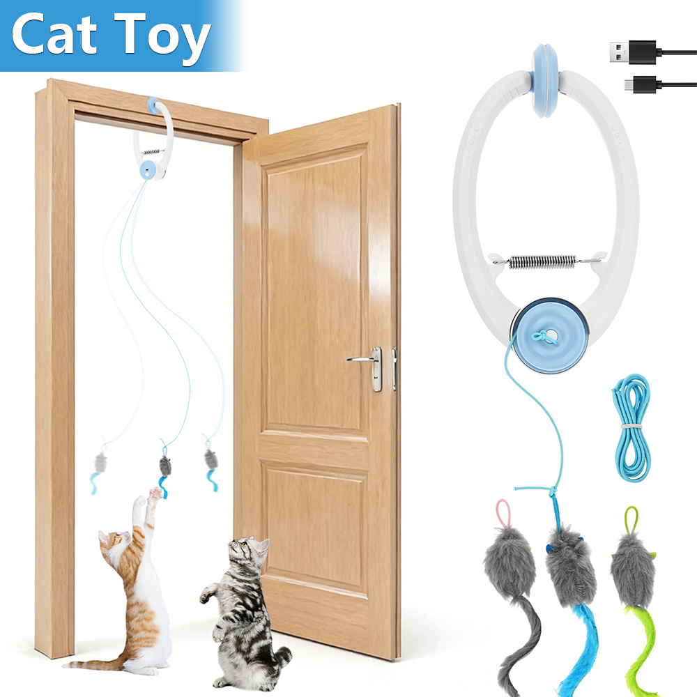 Door Hanging Auto-Rebound Cat  - Catnip Toys recension och pris