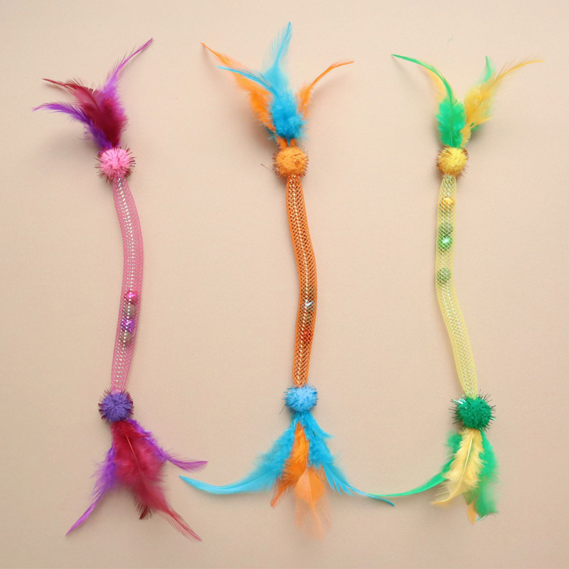 Feather Teasing Cat Stick Elas - Catnip Toys recension och pris