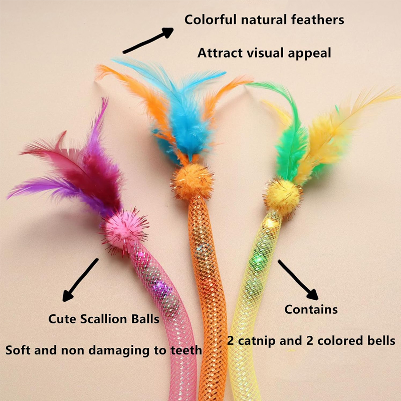 Feather Teasing Cat Stick Elas - Catnip Toys recension och pris