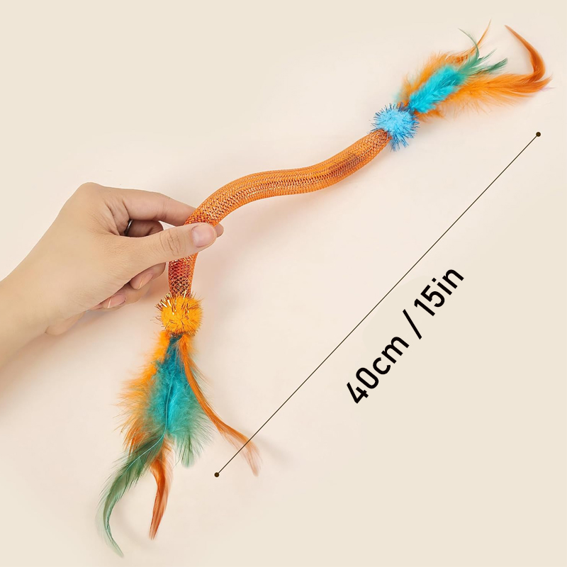 Feather Teasing Cat Stick Elas - Catnip Toys recension och pris