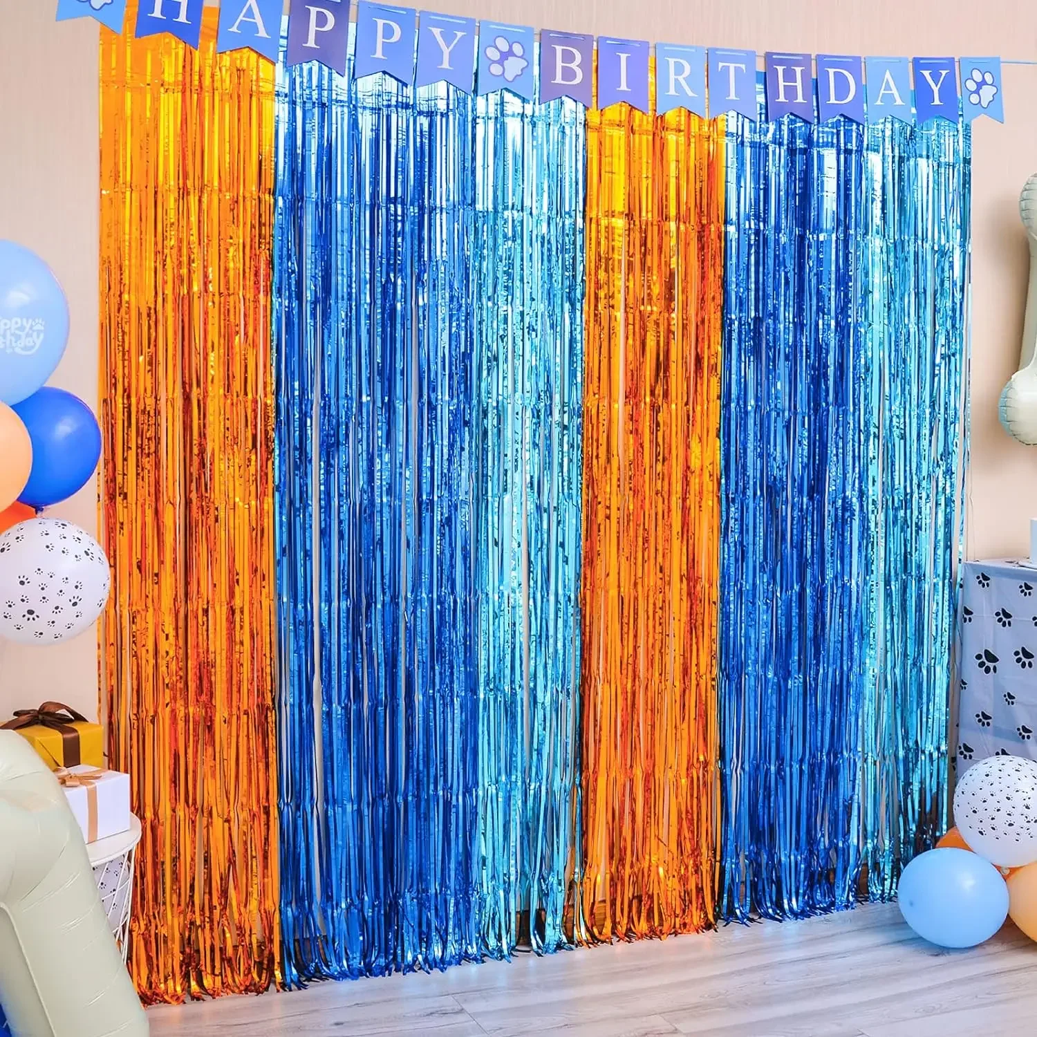 Orange Blue Dog Foil Fringe Cu - Pet Supplies App recension och pris