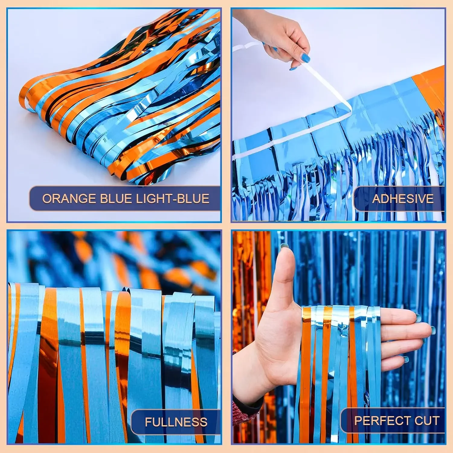 Orange Blue Dog Foil Fringe Cu - Pet Supplies App recension och pris